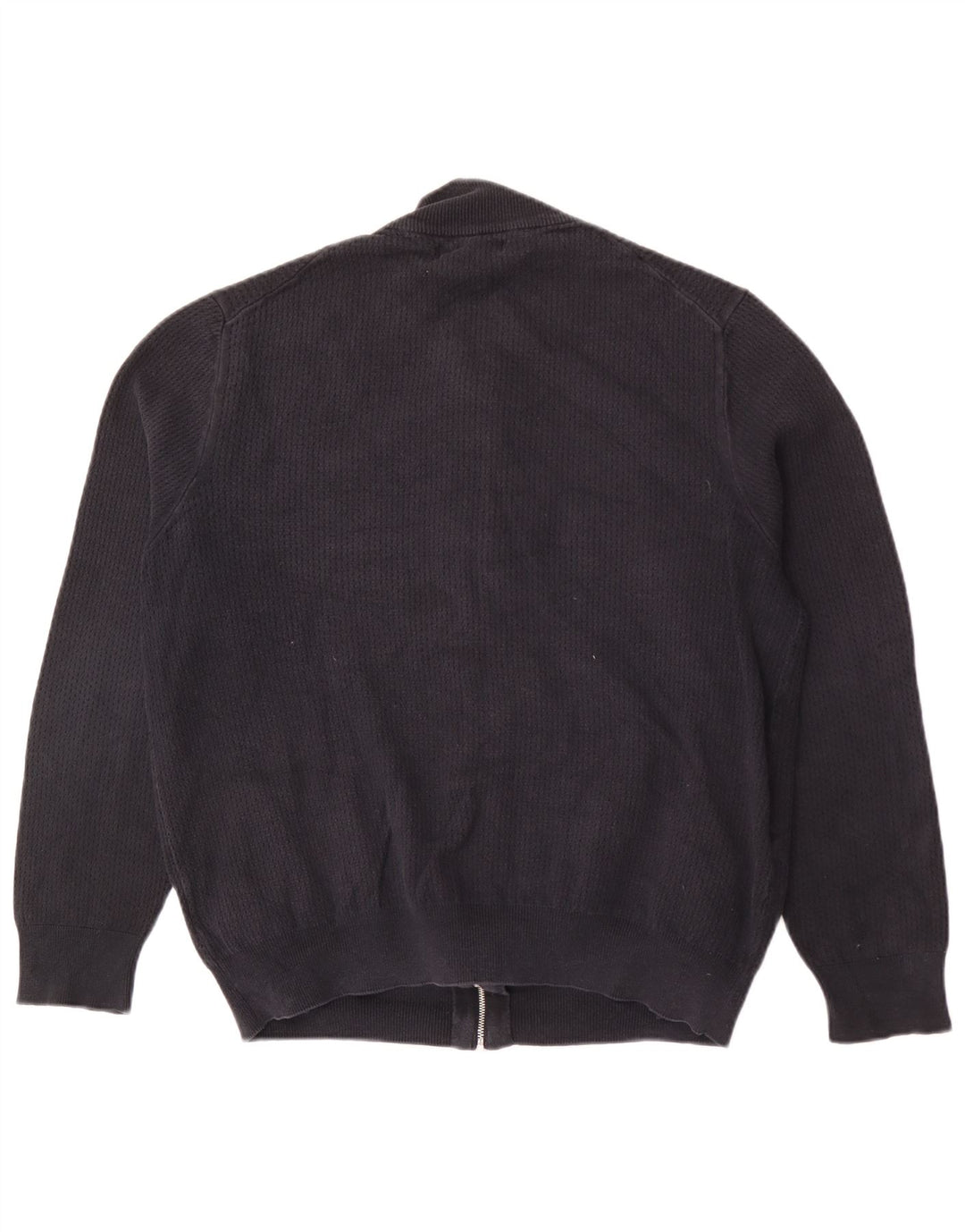 Suéter cardigã masculino Marks & Spencer grande algodão preto