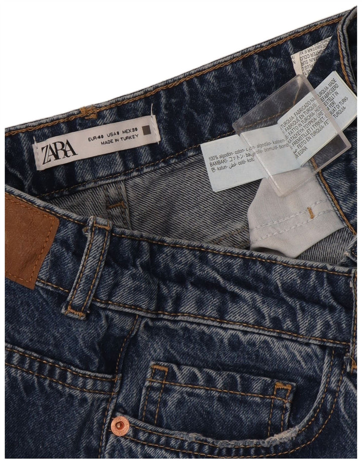 Calça jeans reta feminina Zara EU 40 médio W30 L33 algodão azul