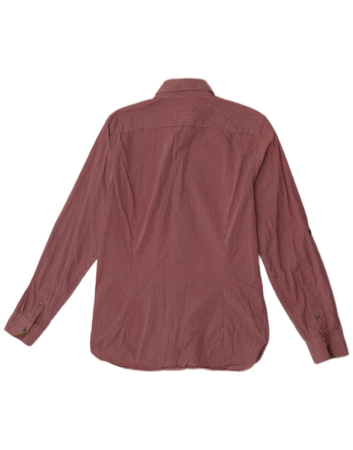 Camisa masculina Ted Baker tamanho 3 médio vermelho algodão guingão