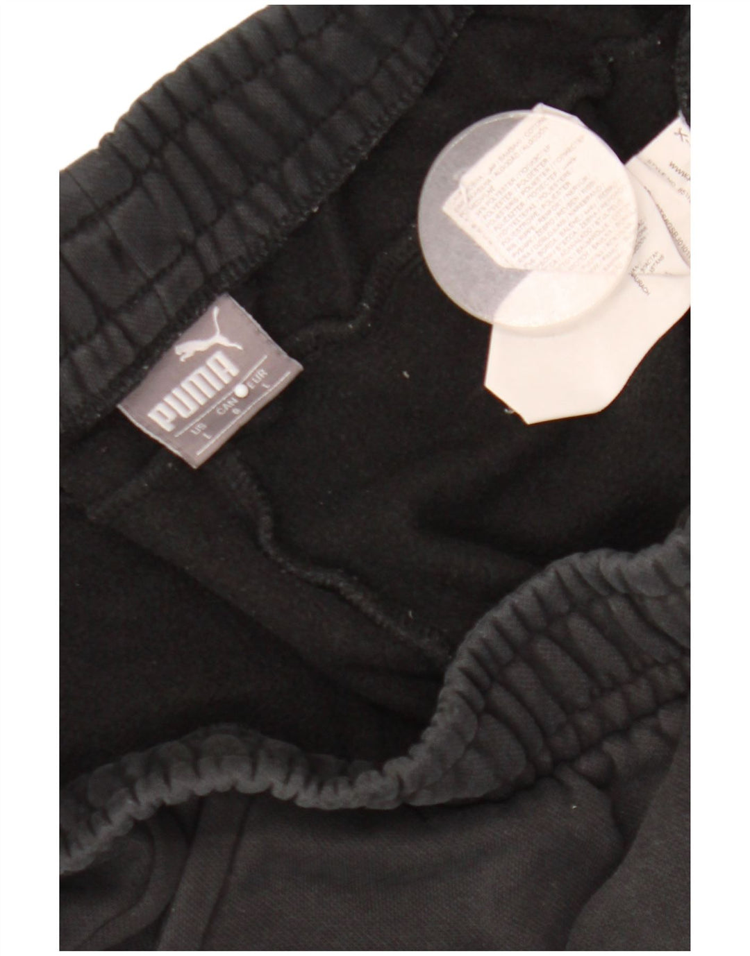 Calça de treino masculina Puma Joggers grande algodão preto