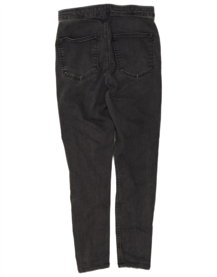 Jeans recortados femininos Topshop W32 L25 algodão cinza