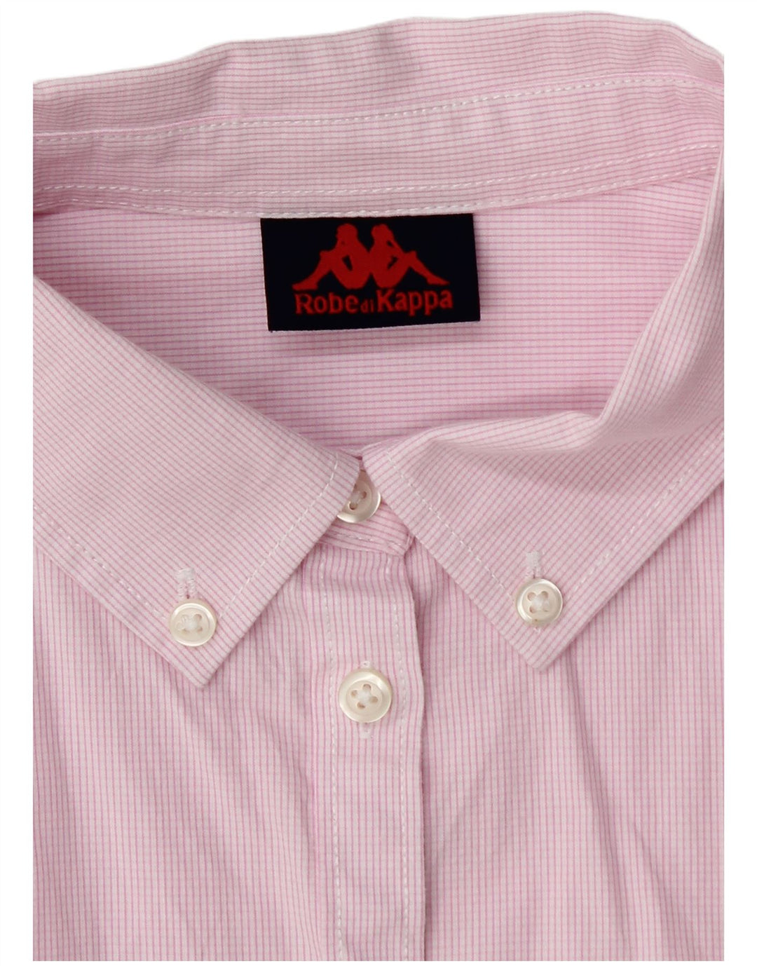 Camisa feminina Kappa UK 16 grande algodão xadrez rosa
