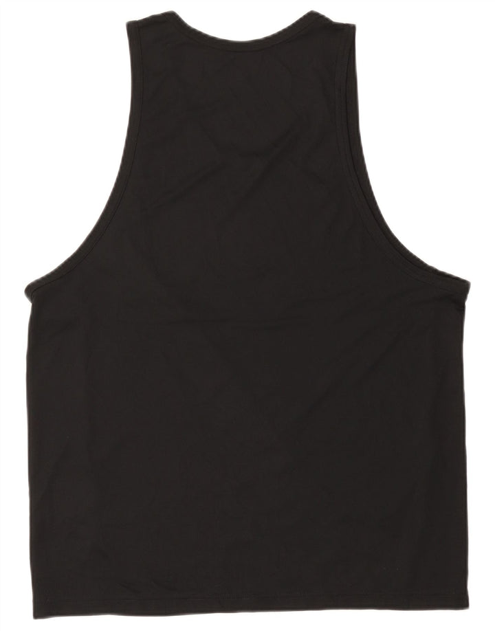 Colete gráfico Nike masculino Dri Fit Top médio preto poliéster