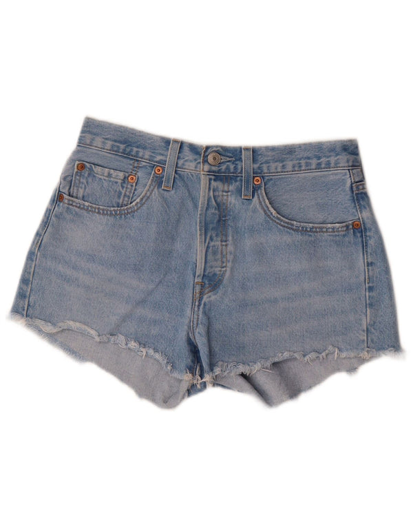 Levi's Womens 501 Denim Hot Pants W26 Pequeno Azul Algodão