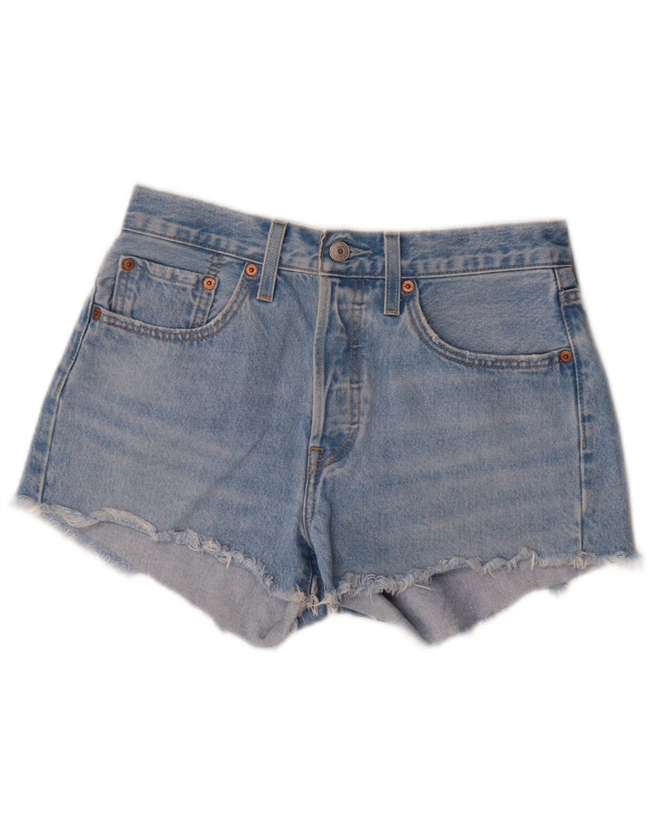 Levi's Womens 501 Denim Hot Pants W26 Pequeno Azul Algodão