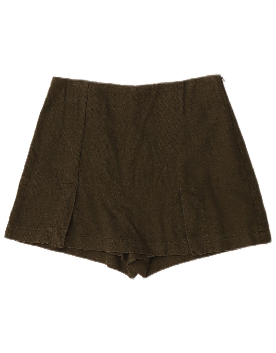 Calça quente feminina Zara XS W24 algodão cáqui