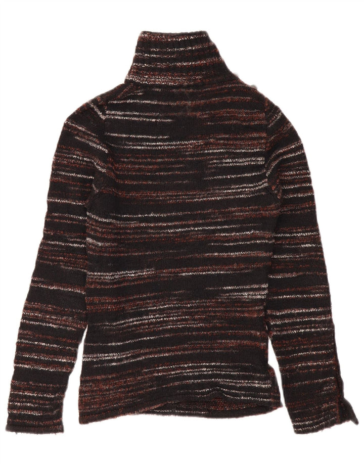 Suéter feminino Penny Pull com gola xale, Reino Unido 8, lã manchada marrom pequena