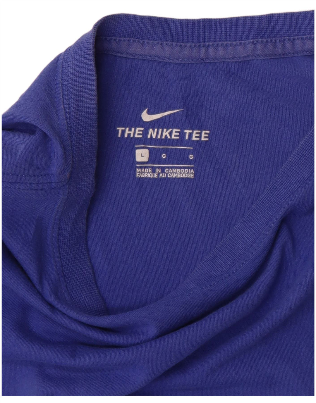 Camiseta feminina Nike UK 16 grande algodão azul