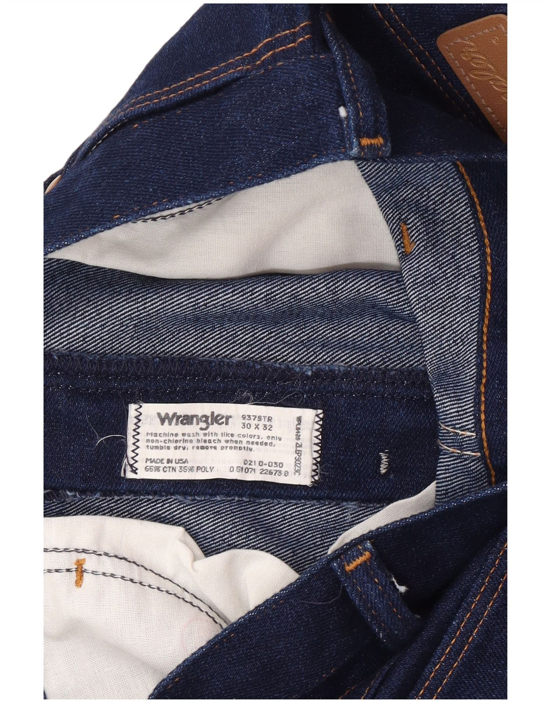 Wrangler Mens Slim Jeans W30 L32 Azul Marinho Algodão