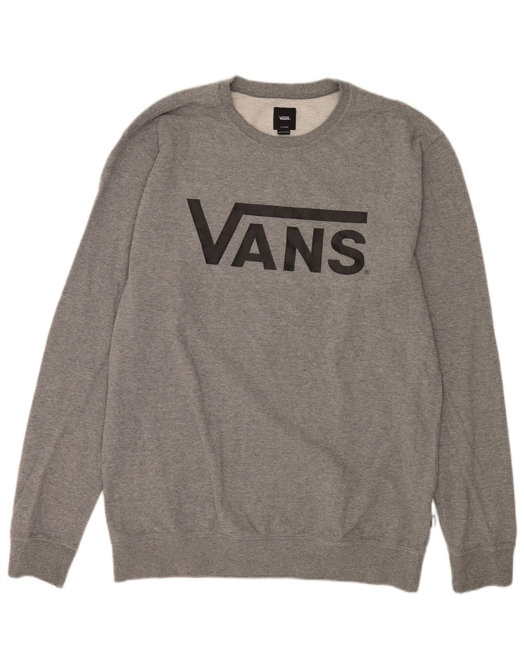 Vans Mens Graphic Moletom Jumper XL Cinza Flecked Algodão