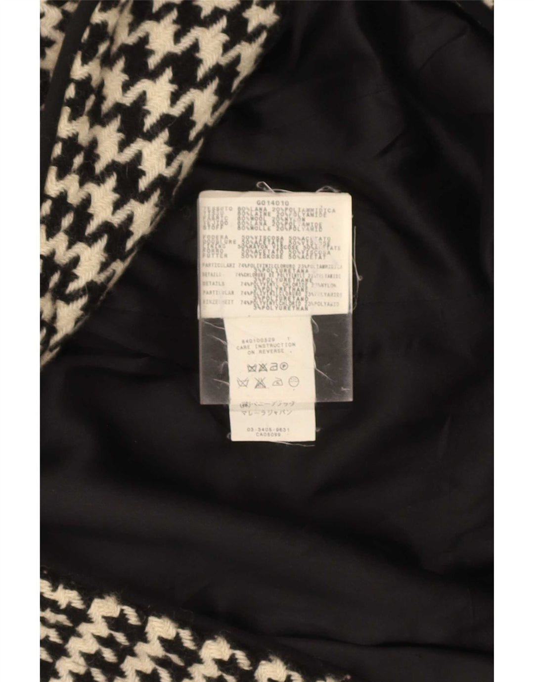 Sobretudo feminino Penny Black de ajuste regular IT 38 XS Houndstooth lã