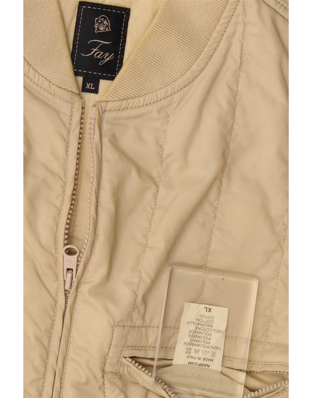 Colete acolchoado masculino Fay UK 42 XL poliamida bege