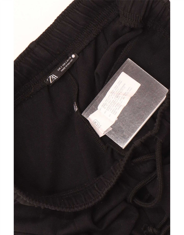 Calça de treino masculina Zara pequena de algodão preto
