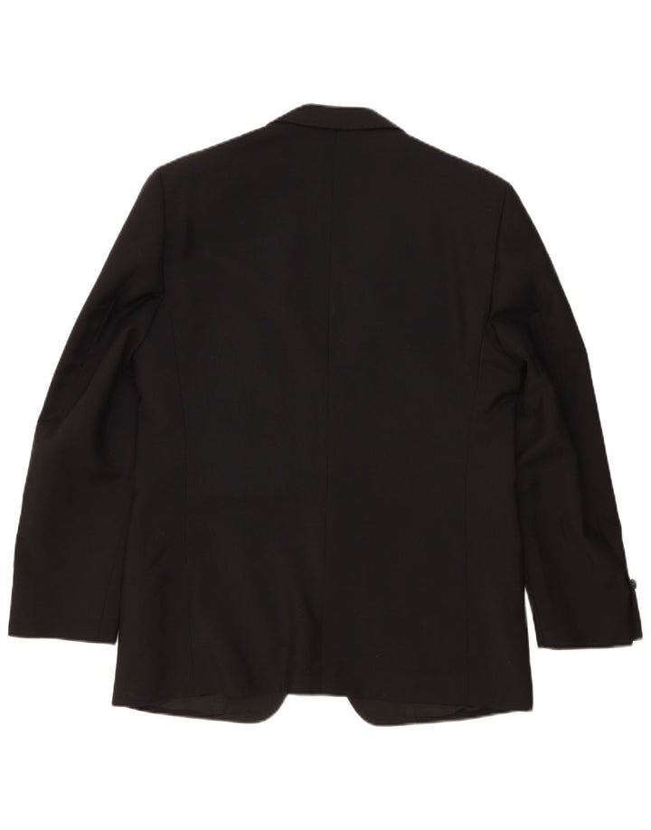 Jaqueta Blazer Gemelli Masculina com 1 Botão Reino Unido 42 XL Lã Preta