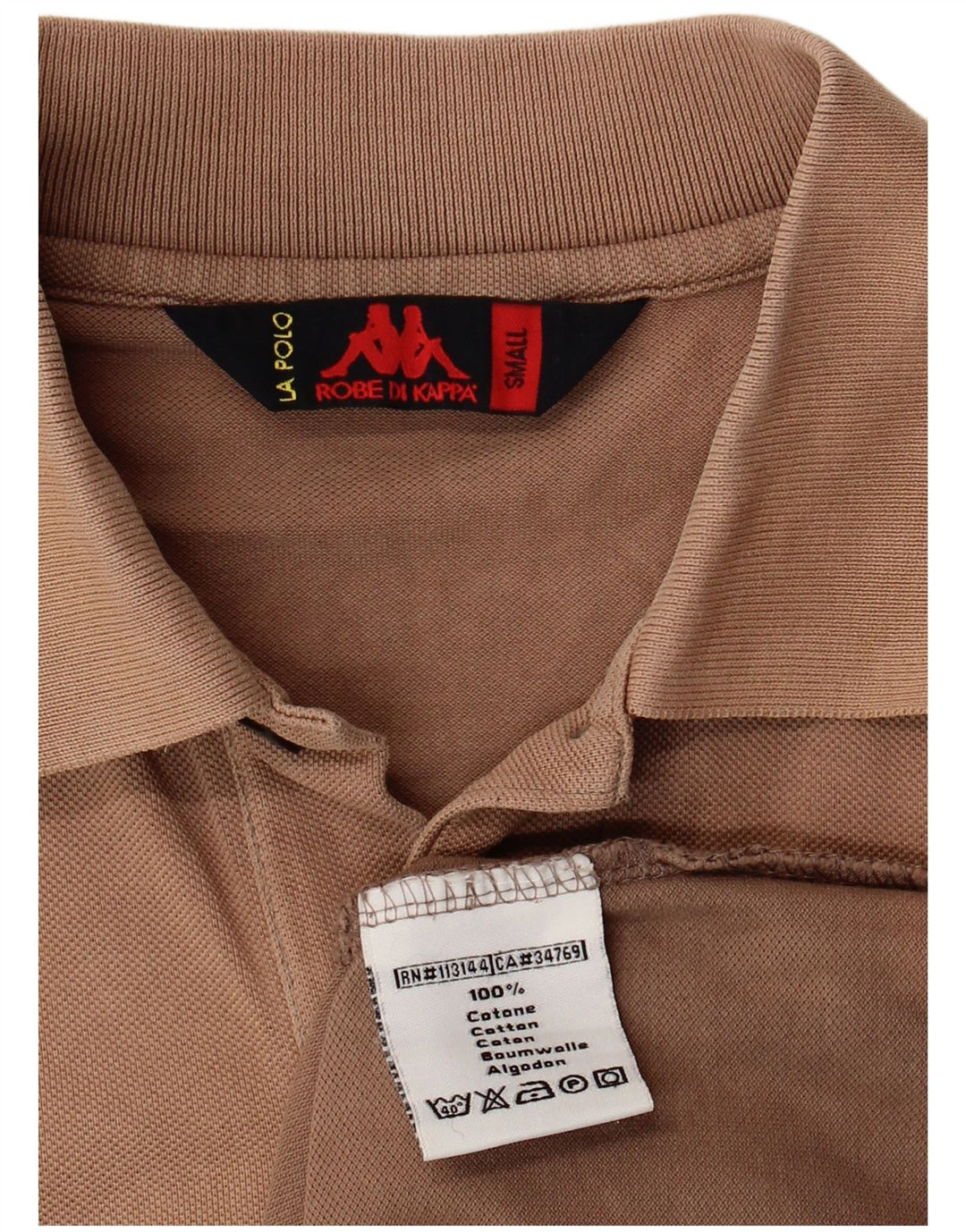 Camisa polo masculina KAPPA pequena marrom