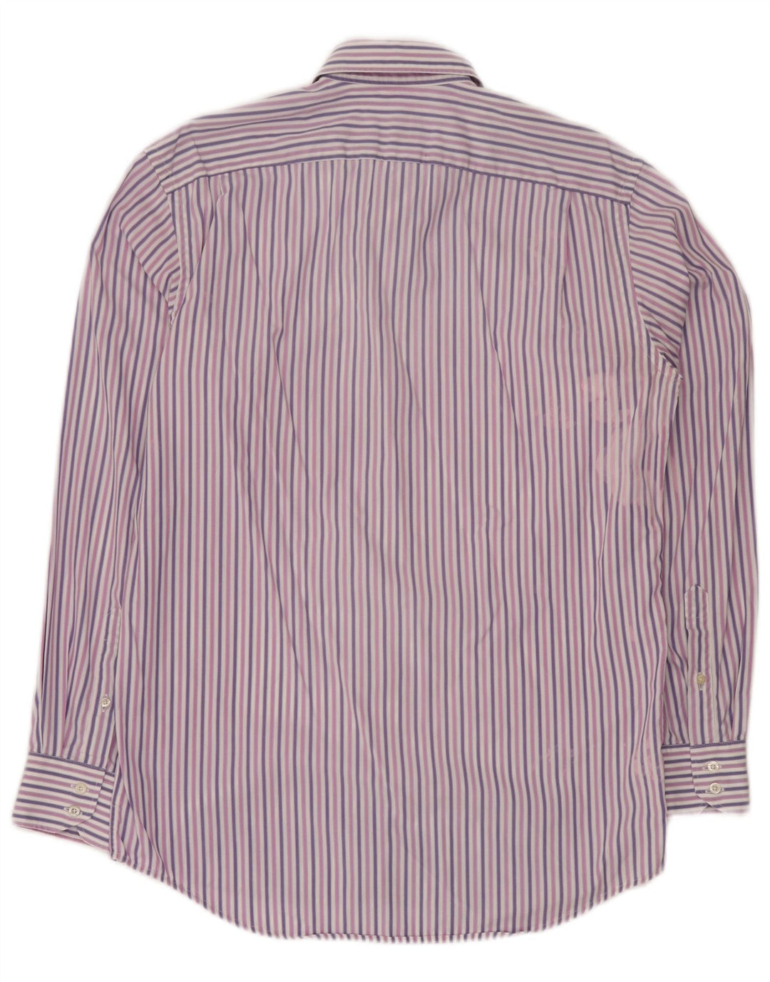 Camisa masculina LACOSTE tamanho 39 algodão listrado roxo médio