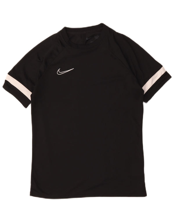 Nike Mens Dri Fit T-Shirt Top Medium Black Colourblock Polyester