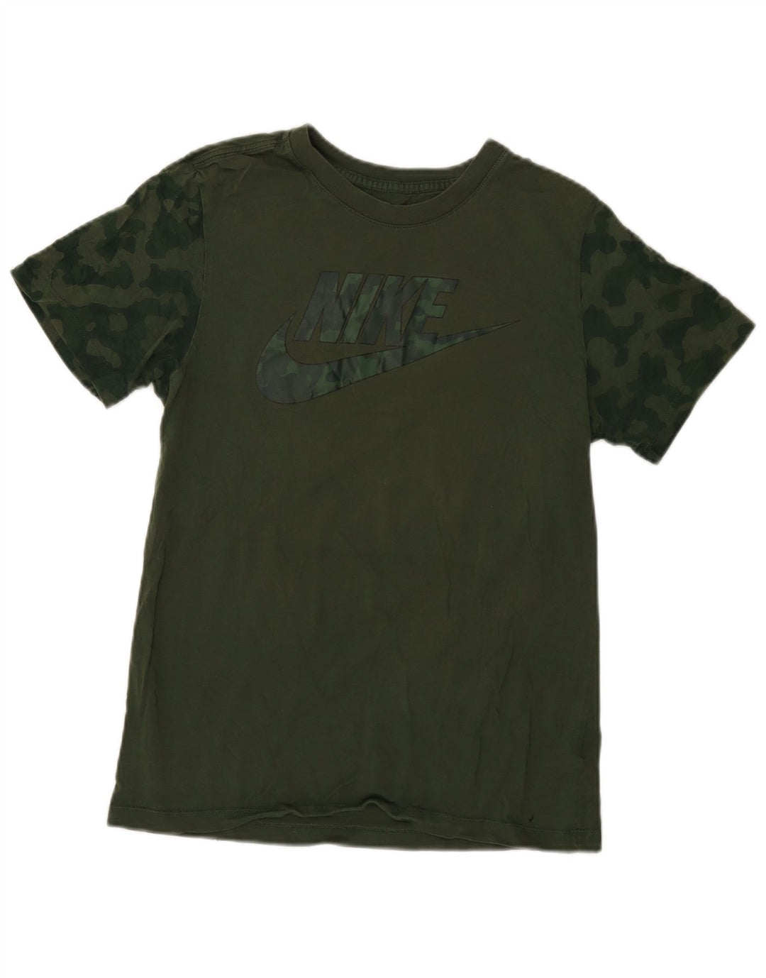 Camiseta Nike masculina gráfica Top pequena camuflagem verde