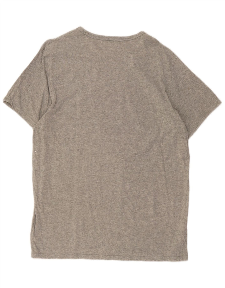 Camiseta masculina Calvin Klein gráfica grande algodão cinza