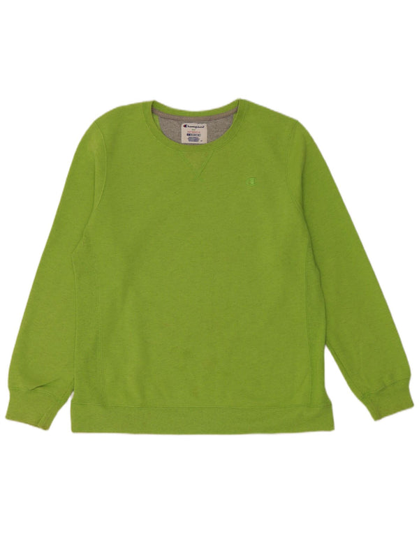 Champion feminino moletom jumper UK 18 XL algodão verde