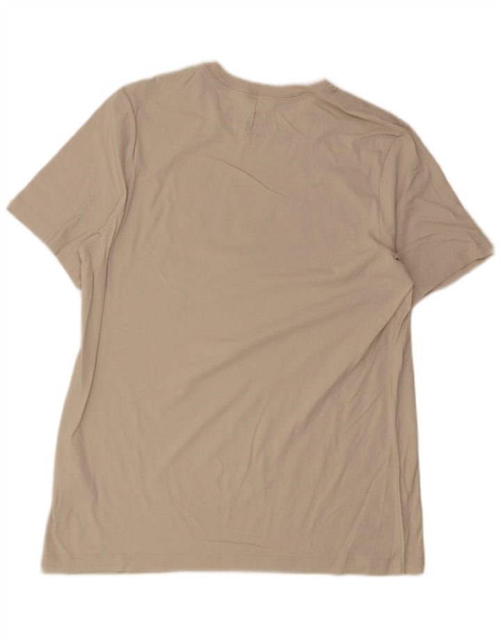 Camiseta gráfica masculina Nike grande algodão bege
