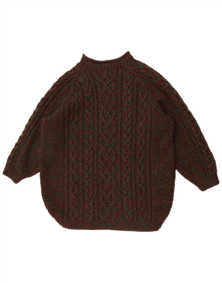 Suéter masculino vintage com gola tartaruga XL multicolorido manchado