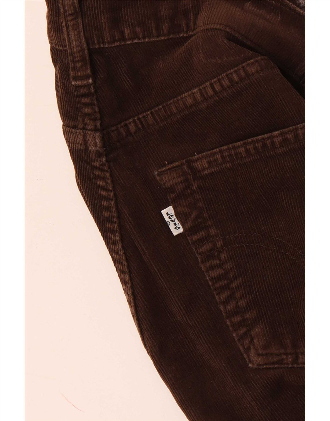 Calça masculina de veludo cotelê Levi's W28 L29 marrom
