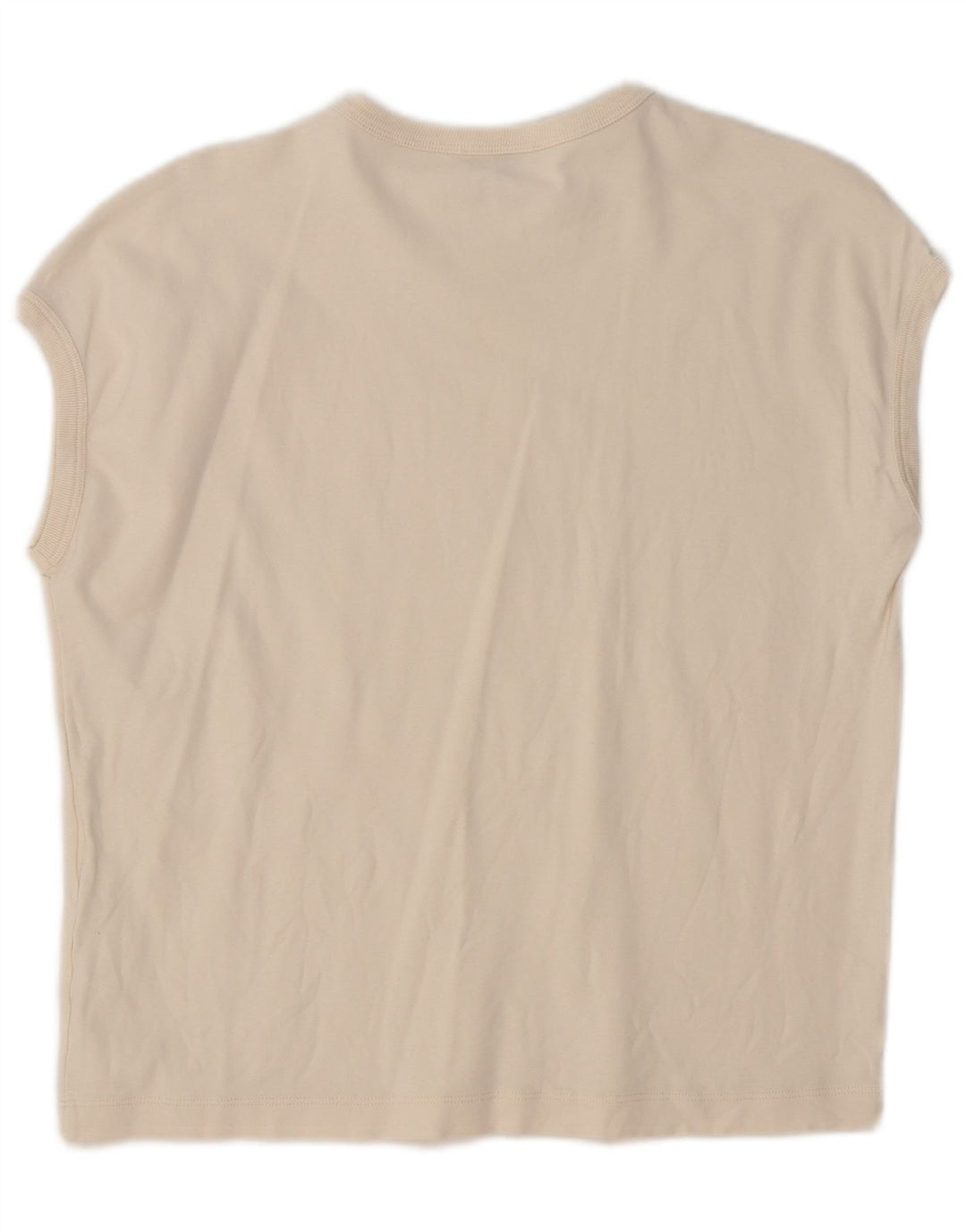 Camiseta feminina Massimo Dutti Top UK 14 Médio Bege