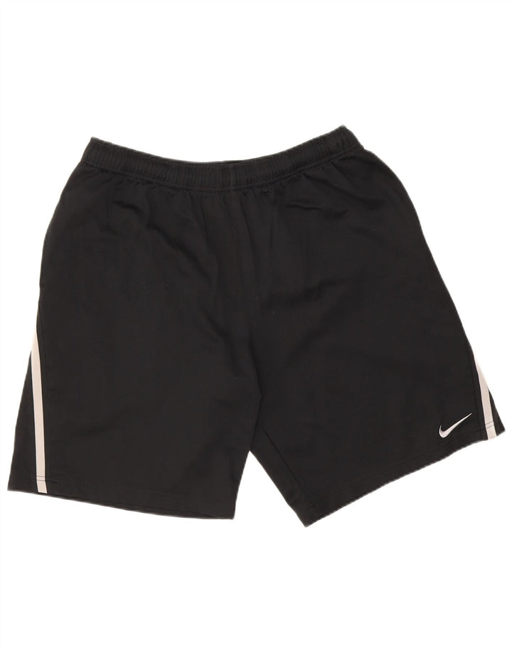Shorts esportivos masculinos Nike médio preto poliéster