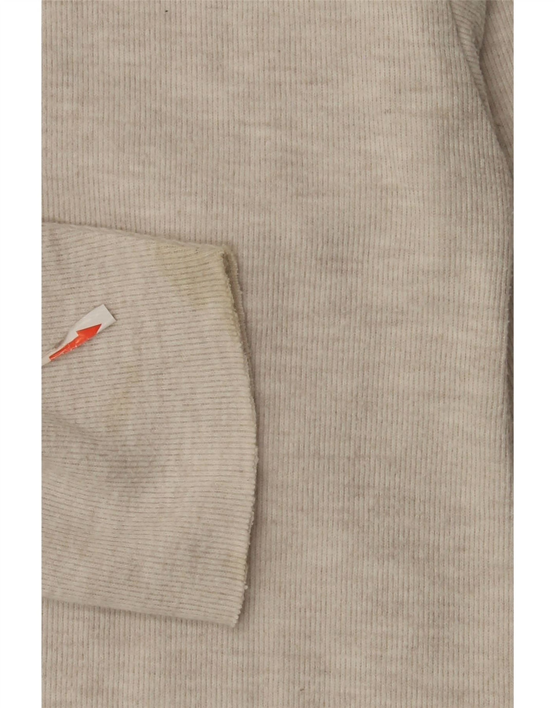 Suéter feminino Zara com gola redonda, Reino Unido 14, poliéster manchado cinza médio