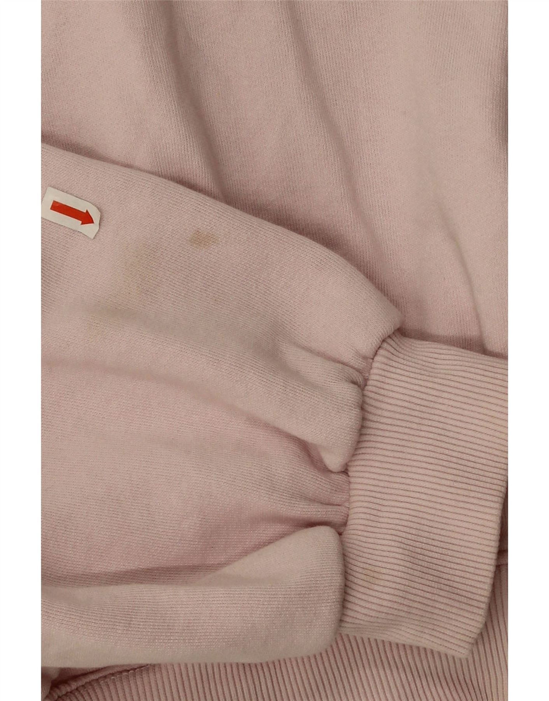 Zara Womens Crop Oversized Moletom Jumper Reino Unido 14 Médio Algodão Rosa