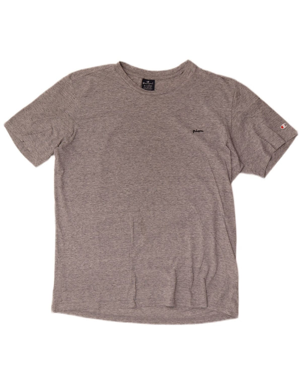 Champion Mens T-Shirt Top XL Grey Flecked Cotton