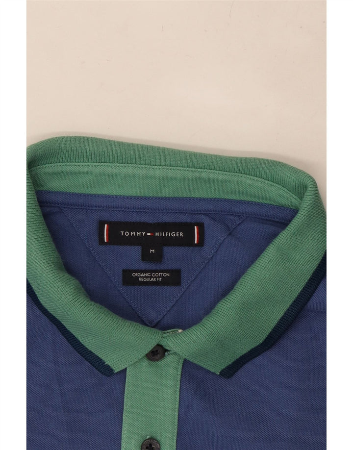 Camisa polo masculina TOMMY HILFIGER regular fit algodão azul médio