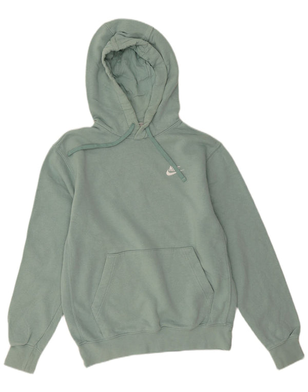 Jumper com capuz Nike feminino oversized UK 10 pequeno algodão verde