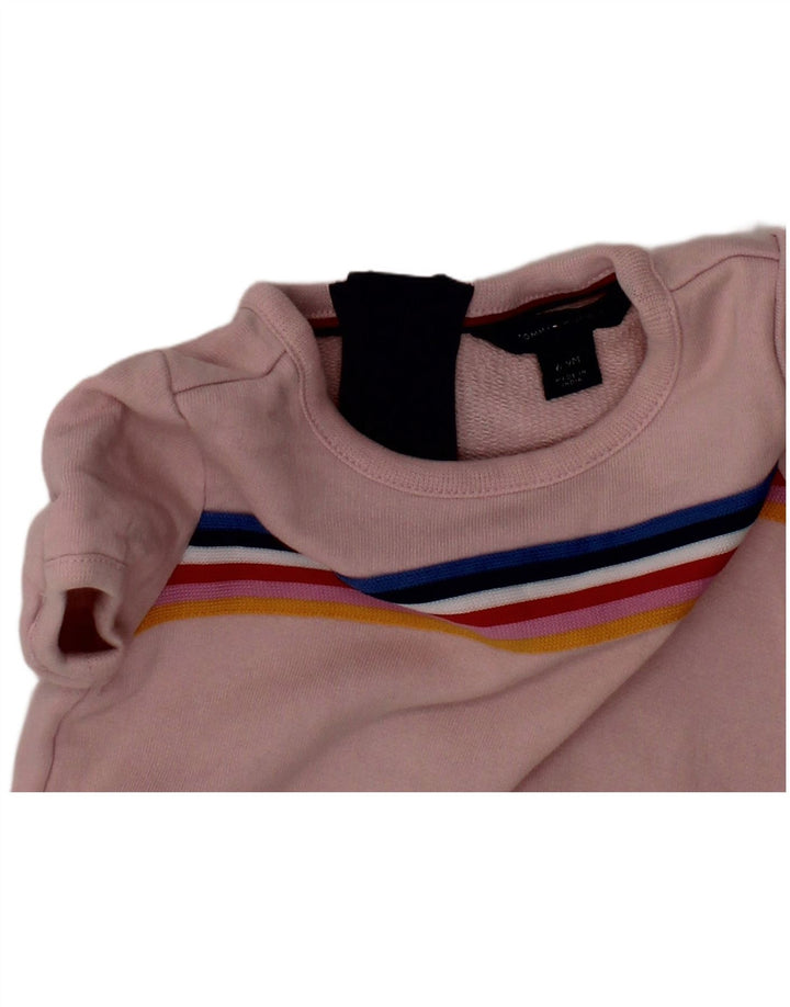 Macacão TOMMY HILFIGER para meninas de 6 a 9 meses de algodão listrado rosa