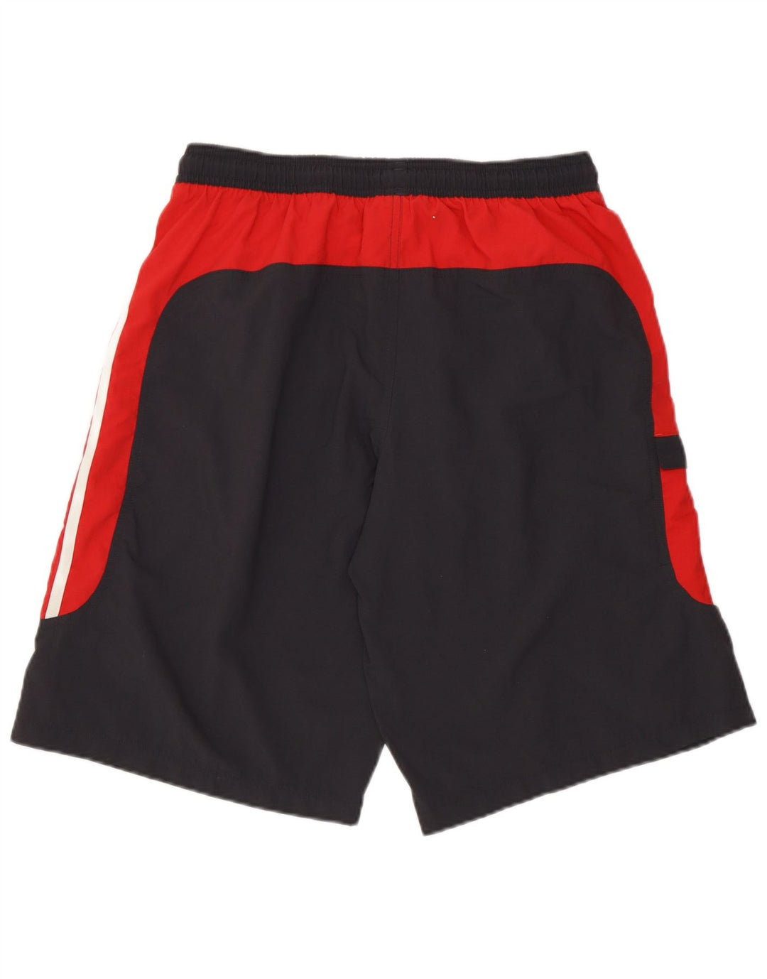 Shorts de natação masculino Adidas médio preto colorblock poliéster