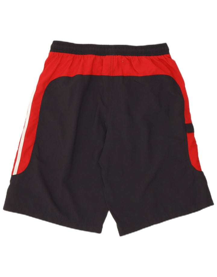 Shorts de natação masculino Adidas médio preto colorblock poliéster