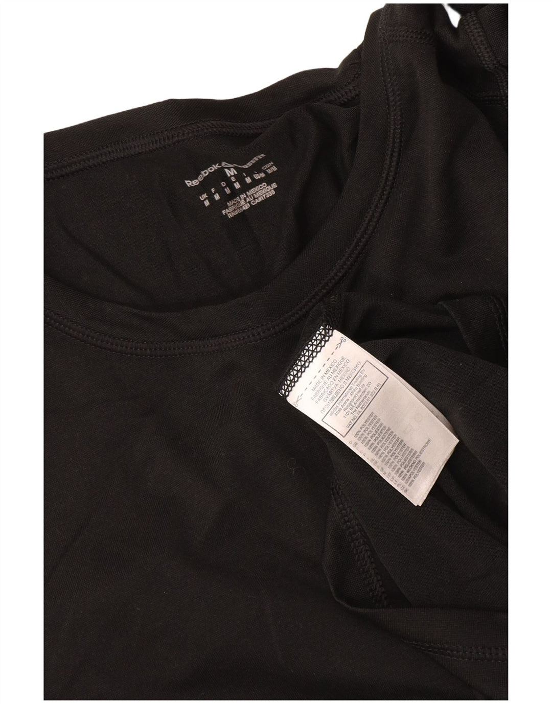 Reebok Mens Cross Fit Top Manga Longa Médio Poliéster Preto