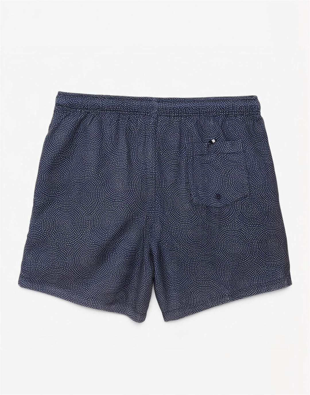 Shorts de natação masculino Marks & Spencer pequeno poliéster geométrico azul marinho