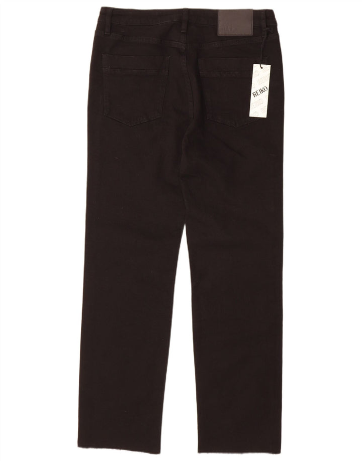 Jeans retos femininos Reiko W30 L29 algodão preto
