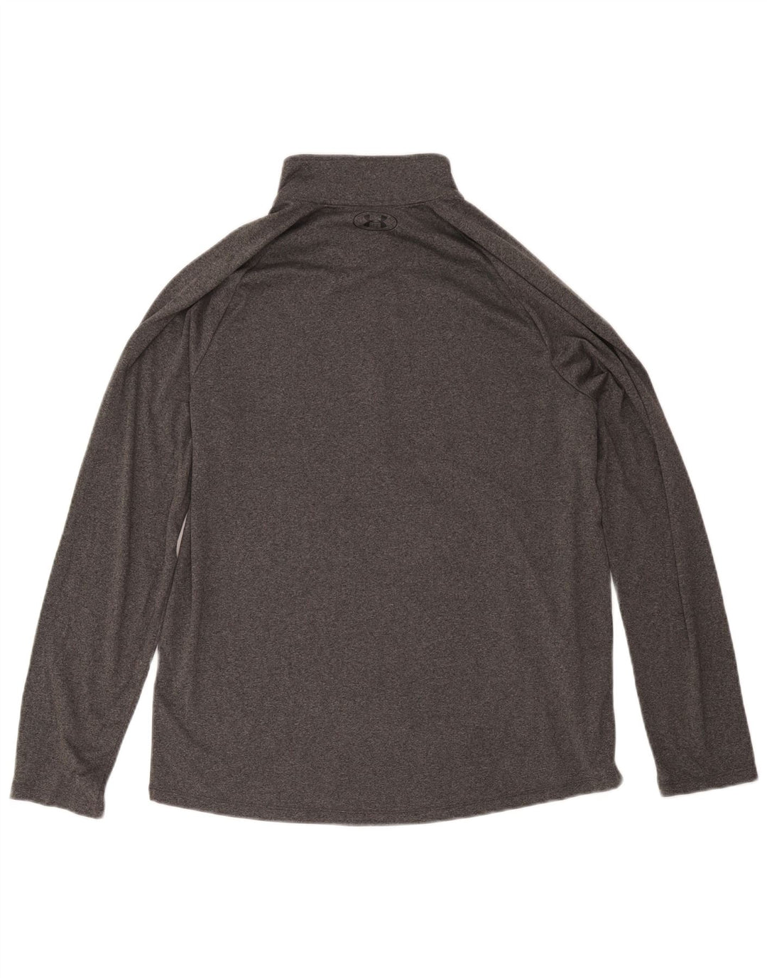 Under Armour Mens Zip Neck Pulôver Treino Top Grande Cinza