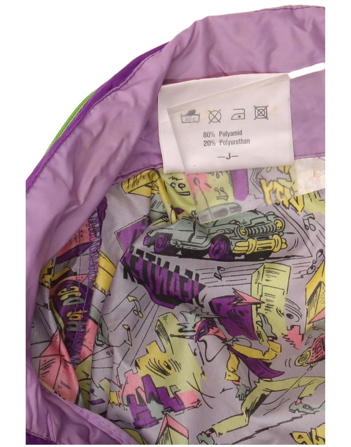 Jaqueta de chuva masculina J JEANTEX de ajuste solto Reino Unido 40 grande bloco colorido roxo