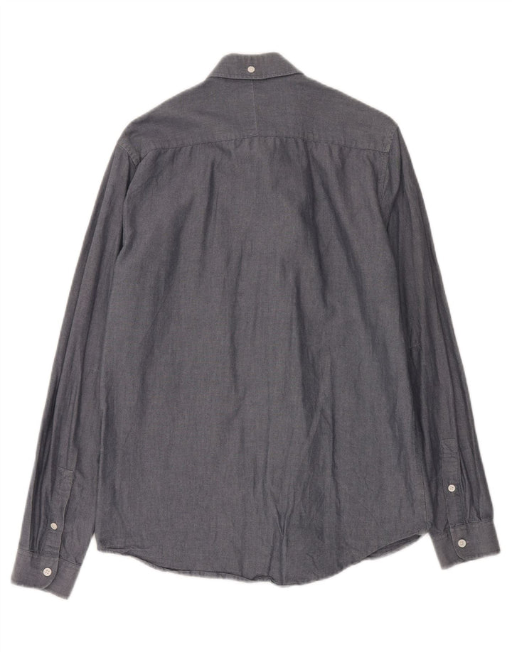 Camisa masculina barata de segunda-feira de algodão cinza médio