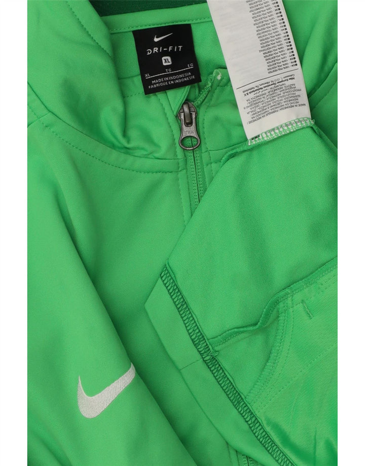 Nike Mens Graphic Tracksuit Top Jacket XL Verde Colorblock Poliéster
