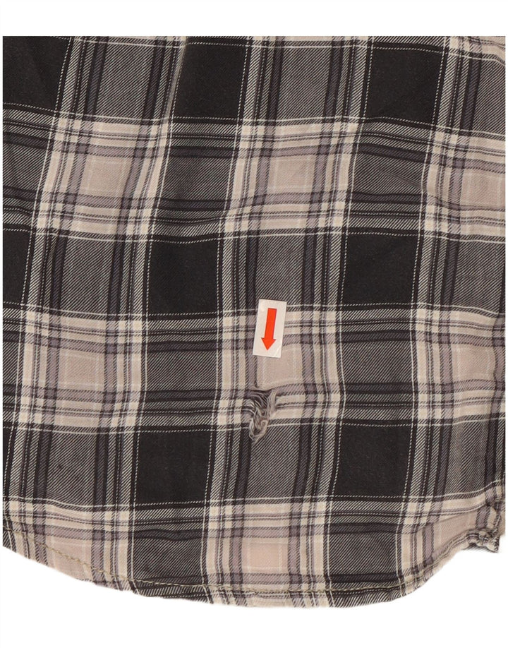 Camisa feminina Marlboro Classics IT 46 grande xadrez preto