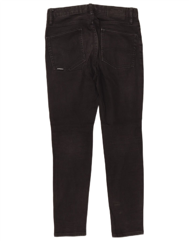 Jeans skinny masculino Superdry W30 L30 algodão preto