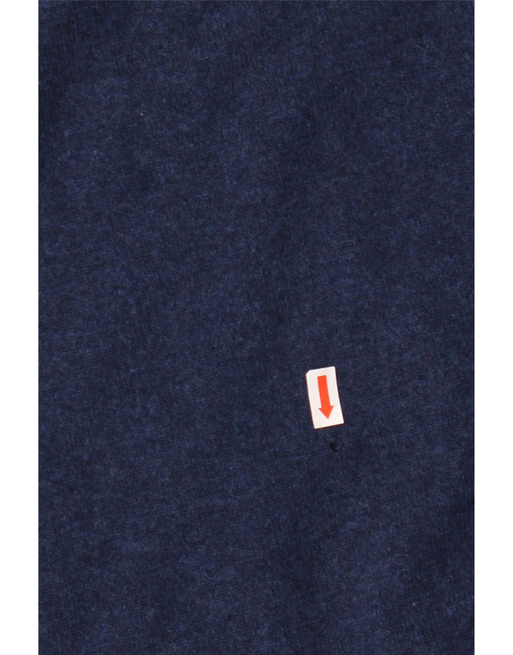 Suéter masculino Gant com gola redonda e lã azul marinho pequeno