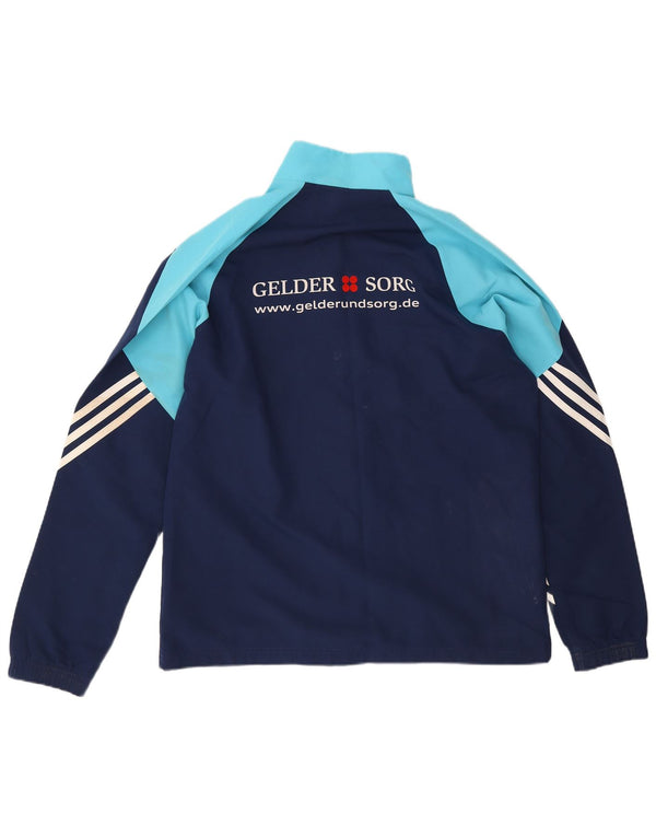 Adidas Mens Graphic Tracksuit Top Jacket Grande Azul Marinho Colorblock