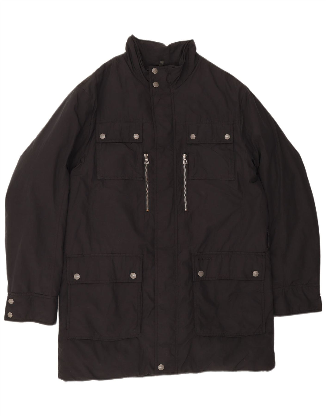 Jaqueta utilitária masculina Geox UK 42 XL poliéster preto