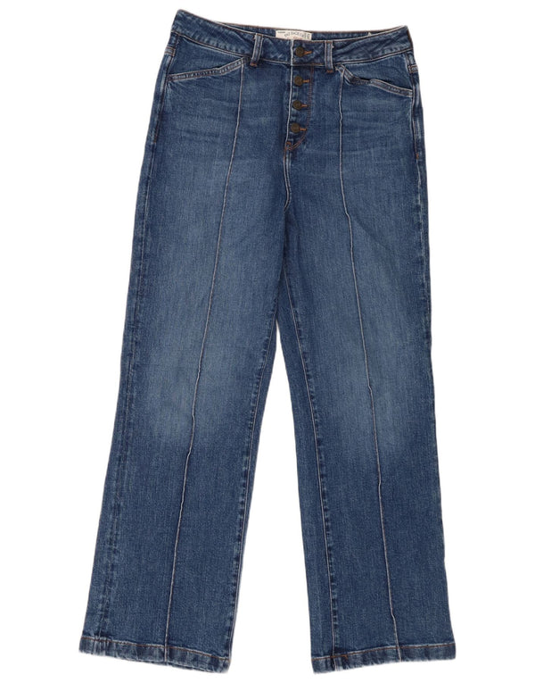 Fat Face Womens Elise Wide Leg Jeans Reino Unido 12 Médio W32 L30 Azul Algodão